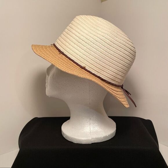 Panama Sun Hat Two Tone with Tie - Picture 3 of 7